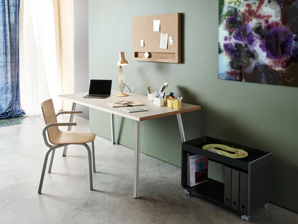 Home Office Linoleum Tisch mit Beam Beinen