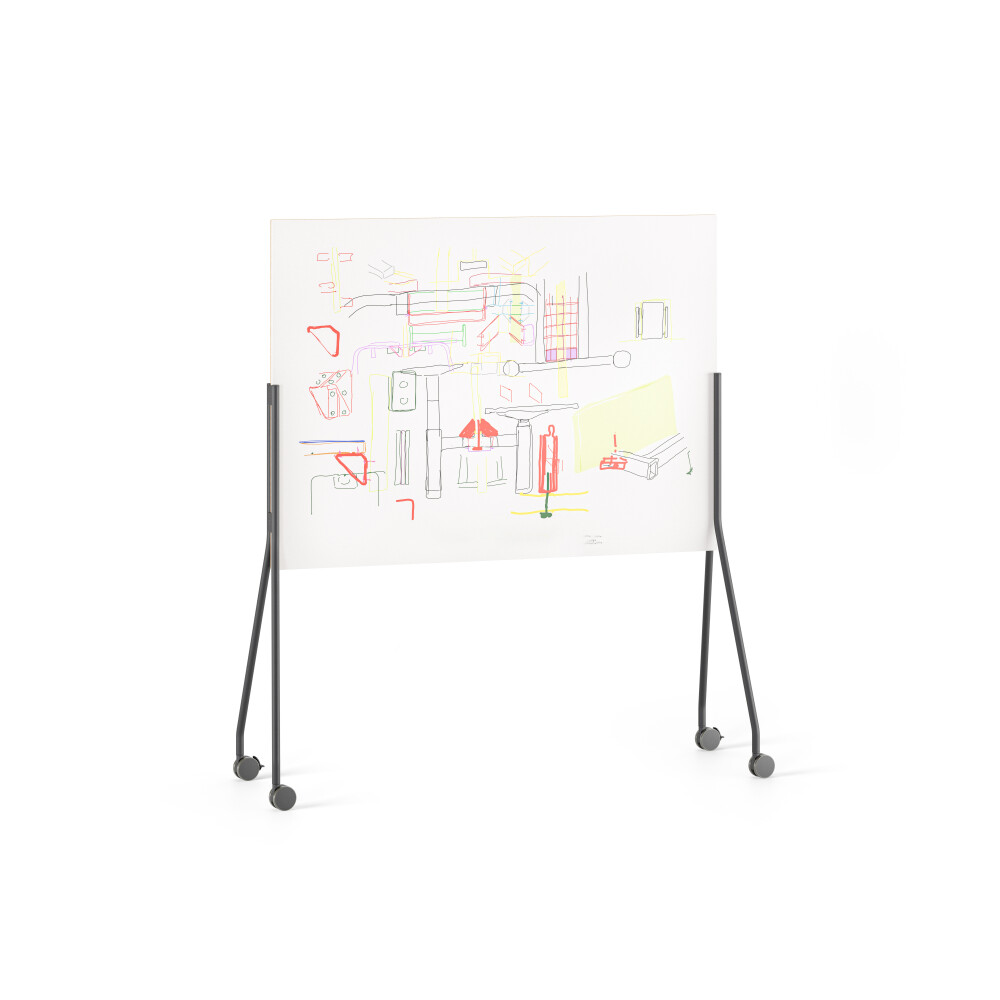 WALL Display Board by Michel Charlot in Traffic white (RAL 9016) / Cork