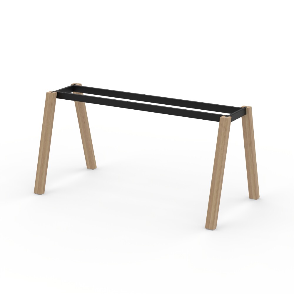 DIN PLUS Table Frame - Material and Colour Wood, Oak, matt oiled - Length 106 cm - Width XL - Leg Profile Rectangular - Set 2 Pieces