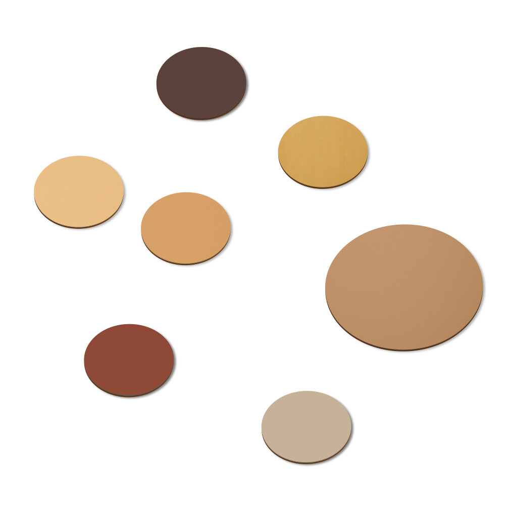 Pad coaster by Faust made of linoleum against a white background.