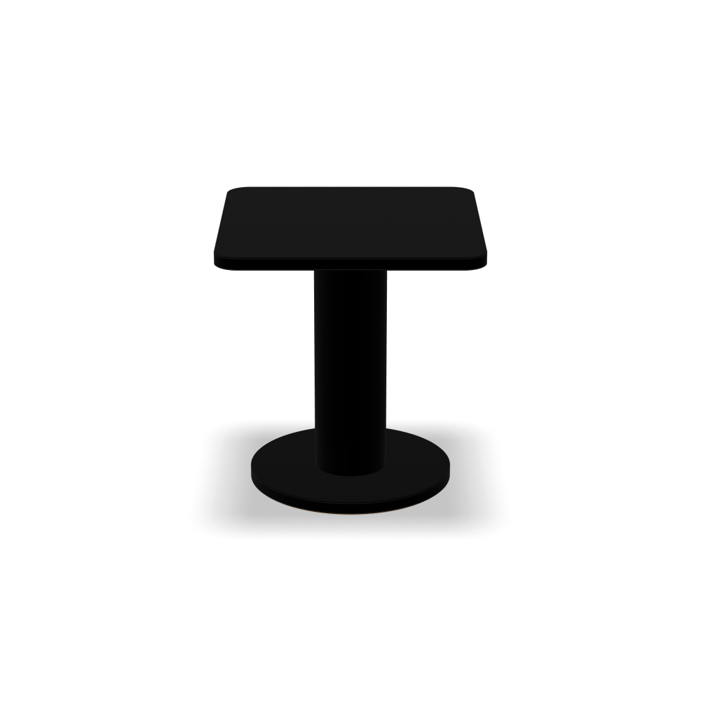 OFF-CUT Side Tables - Surface Linoleum, 4023 Nero - Shape Square, L 45 × W 45 - Height 48 cm
