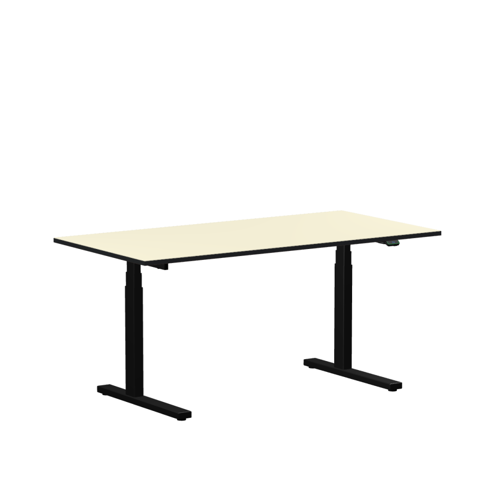 ATS linoleum table – 4157 Pearl / MDF dyed / Anthracite grey