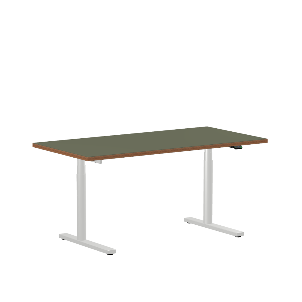 ATS linoleum table – 4184 Olive / Laminboard (Strength 30mm) / Walnut