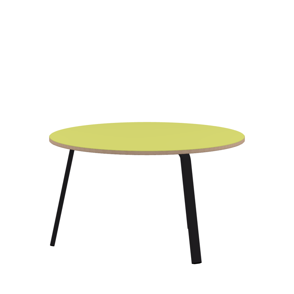 DIN linoleum table – 4182 Spring Green / Multiplex Birch Massive