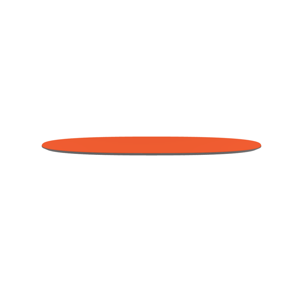 Linoleum tabletop – 4186 Orange Blast / MDF dyed / Mouse grey