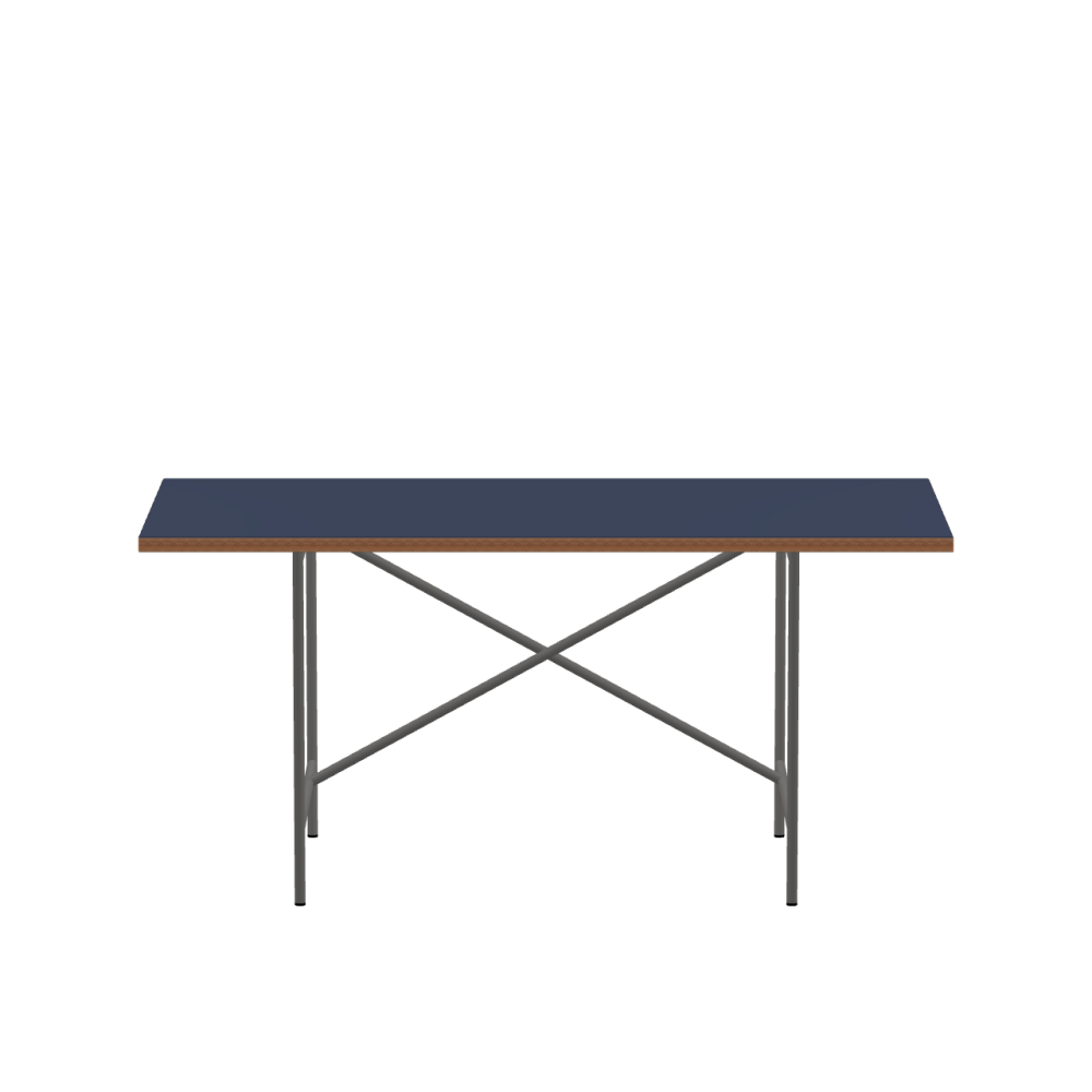 E2 shifted linoleum table – 4179 Smokey Blue / Laminboard (Strength 30mm) / Walnut