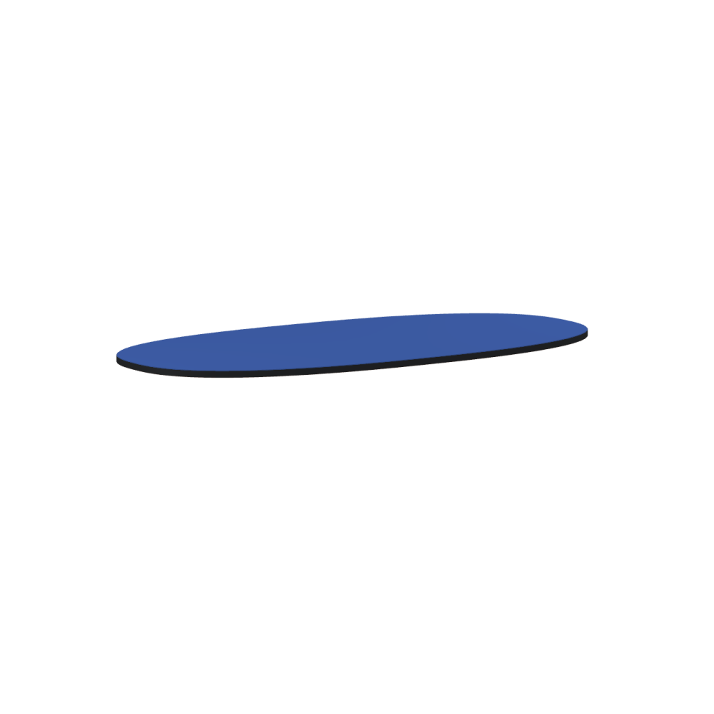 Linoleum tabletop – 4181 Midnight Blue / MDF dyed / Anthracite grey