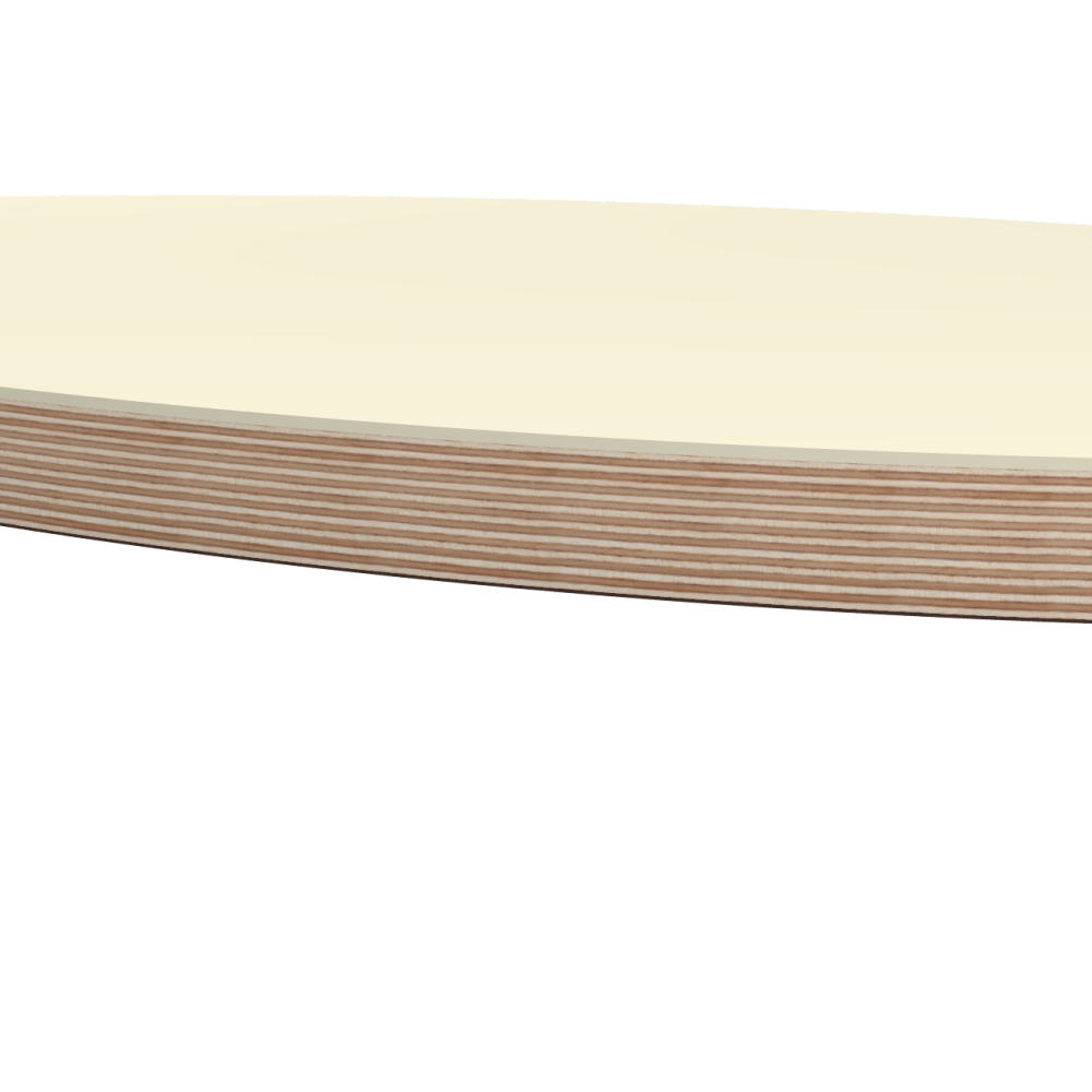 Linoleum tabletop – 4157 Pearl / Multiplex Birch Massive