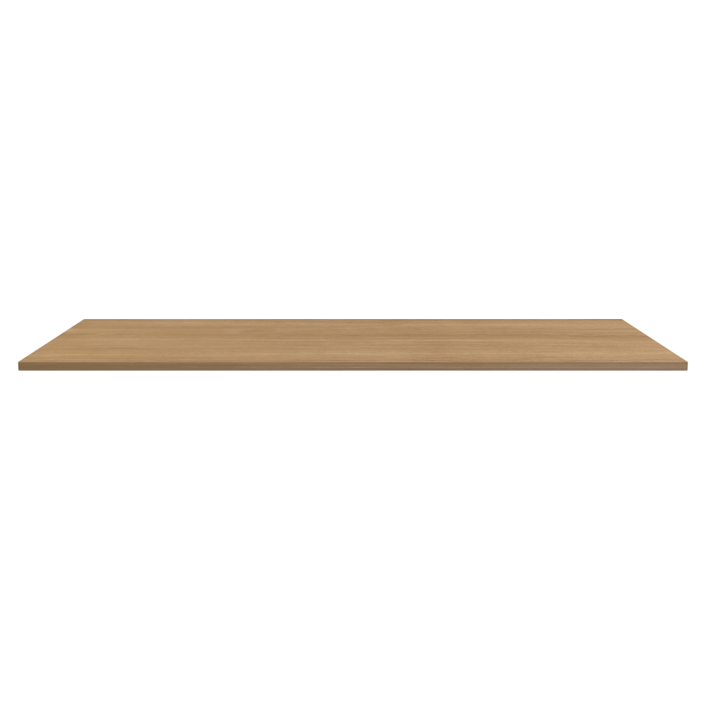 Tischplatte - Form Eckig - Länge 240,00 cm - Tiefe 120,00 cm - Radius 1,00 cm - Stärke 2,9 cm - Oberseite Holzfurnier, Eiche - Kern Stäbchenplatte - Kante Holz, Eiche - Kantenschräge 90°