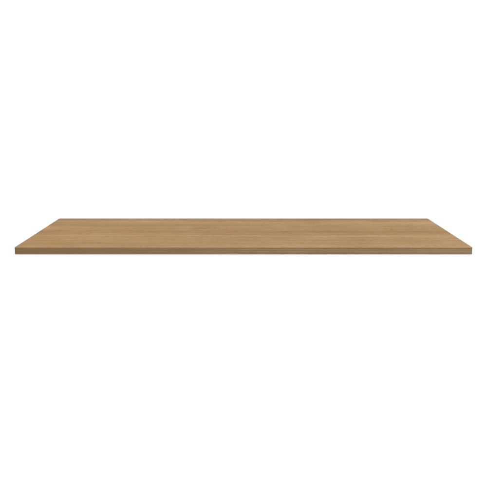 Tischplatte - Form Eckig - Länge 200,00 cm - Tiefe 100,00 cm - Radius 1,00 cm - Stärke 2,9 cm - Oberseite Holzfurnier, Eiche - Kern Stäbchenplatte - Kante Holz, Eiche - Kantenschräge 90°