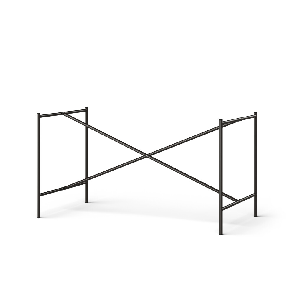 E2 Table Frame by Adam Wieland in Steel, Jet black (RAL 9005) - cross bar  Centered