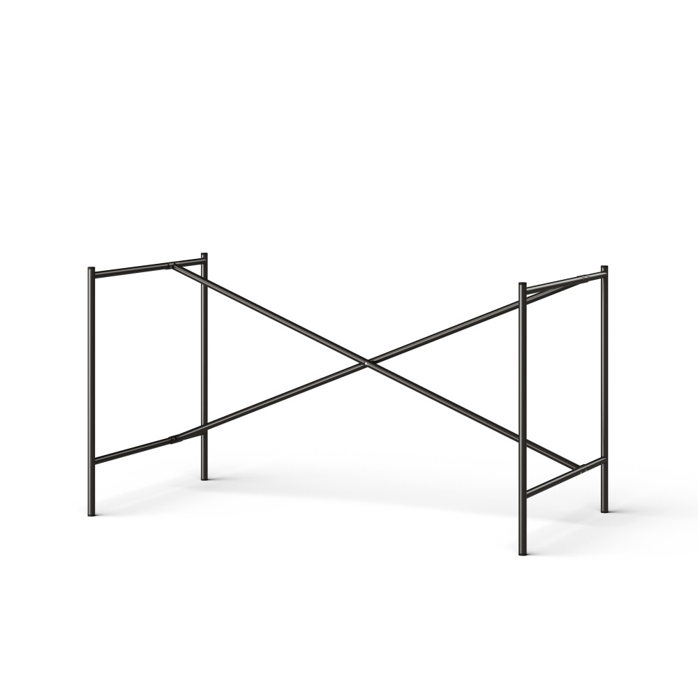 E2 Table Frame by Adam Wieland in Steel, Jet black (RAL 9005) - cross bar  Shifted
