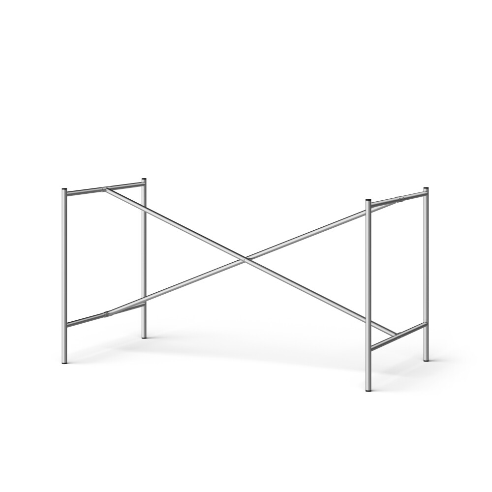 E2 Table Frame by Adam Wieland in Steel, White aluminium (RAL 9006) - cross bar  Centered