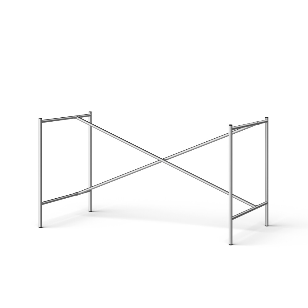 E2 Table Frame by Adam Wieland in Steel, White aluminium (RAL 9006) - cross bar  Shifted