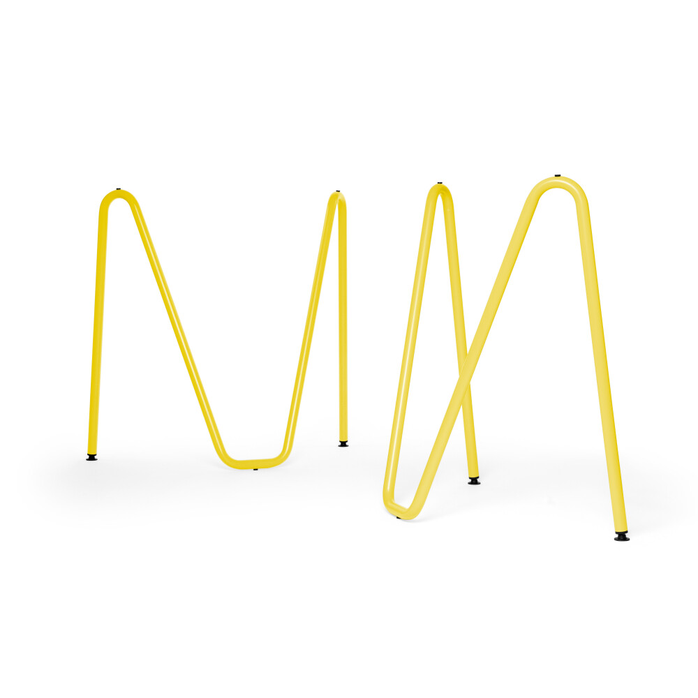 SINUS Trestles - Material and Colour Steel, Powder-coated, Zinc yellow (RAL 1018) - Size M: L 63 × W 36 × H 72 cm