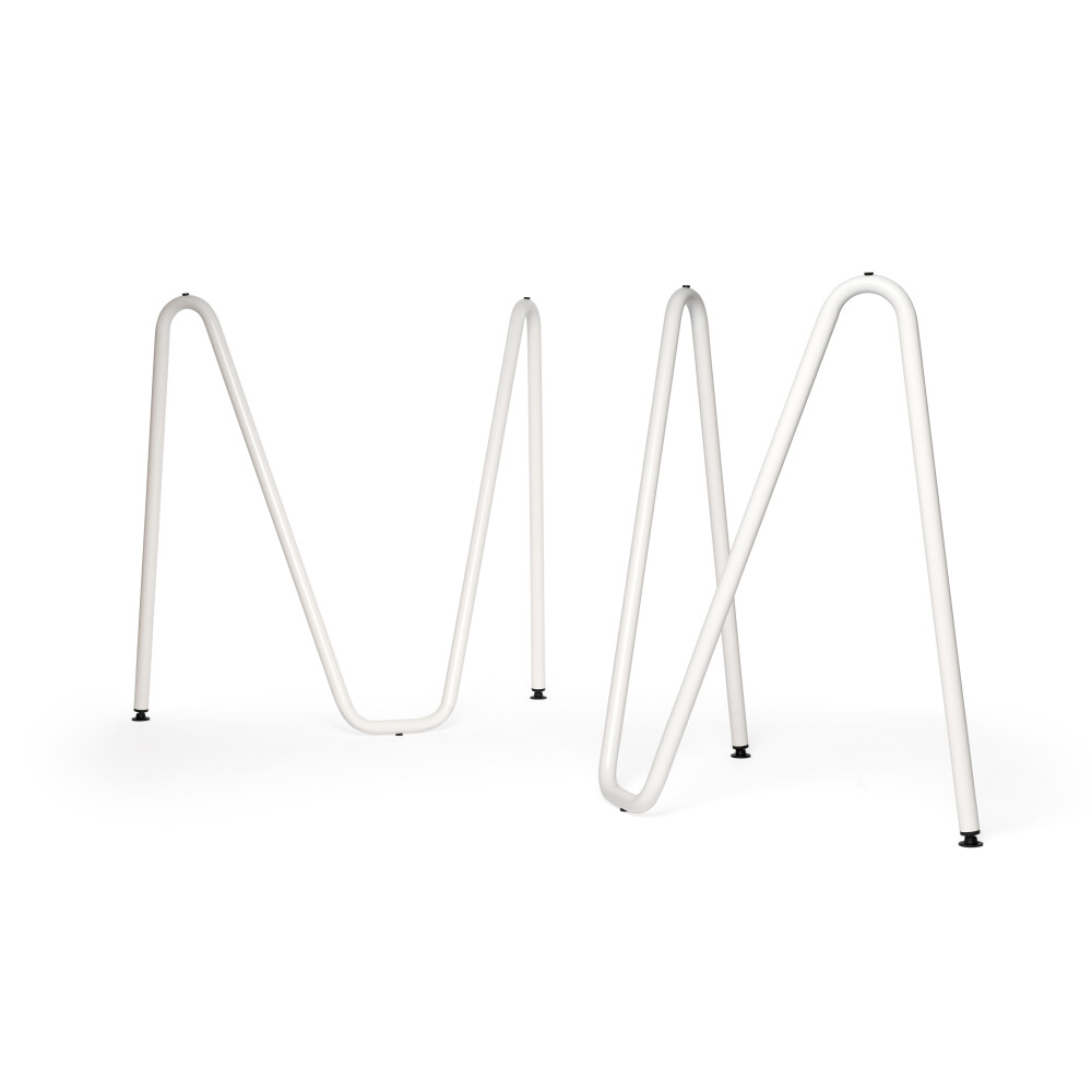 SINUS Trestles - Material and Colour Steel, Powder-coated, Traffic white (RAL 9016) - Size L: L 74 × W 36 × H 72 cm