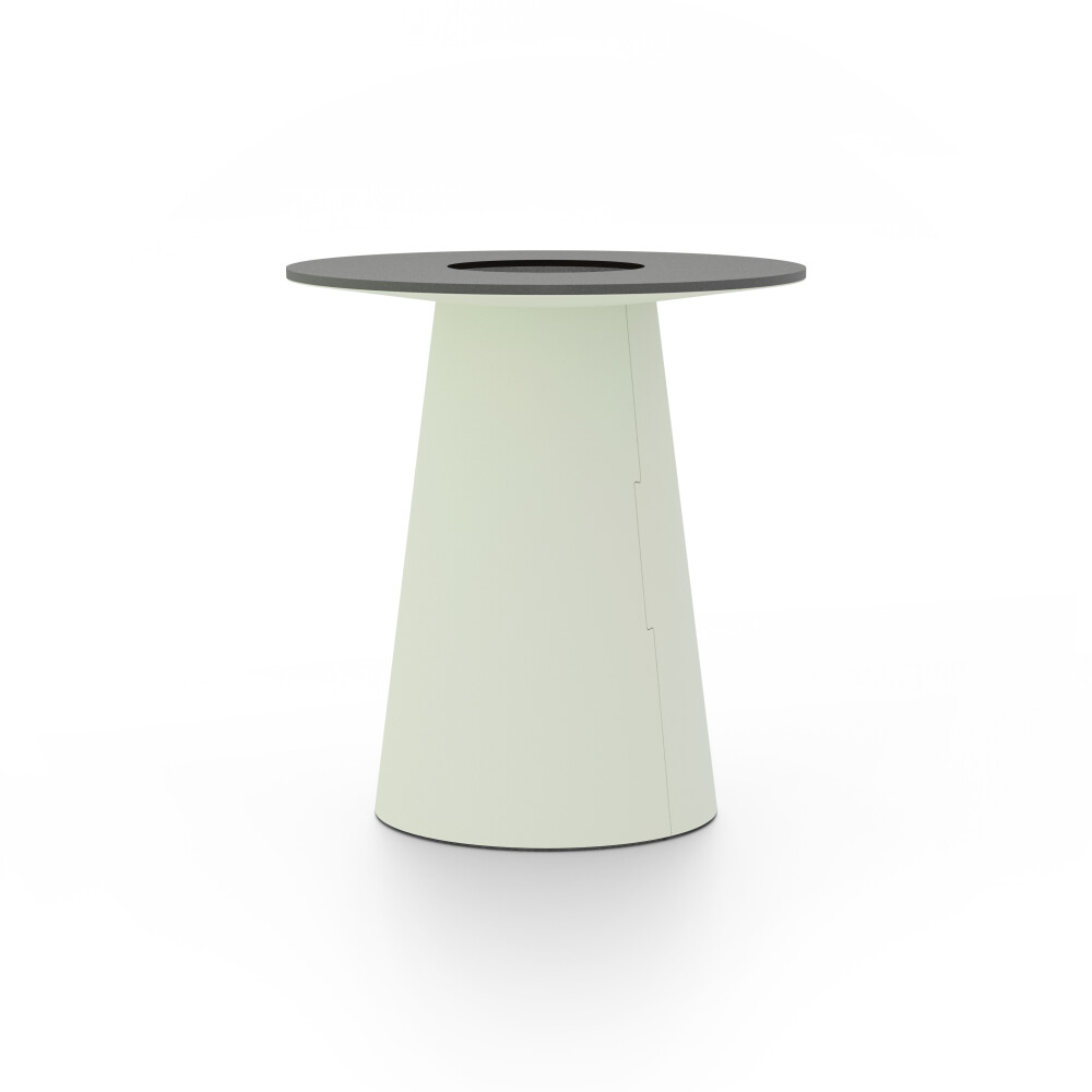 ALT Table Stand - Surface Linoleum, 4183 Pistachio - Size L: Ø 42 × H 72 cm