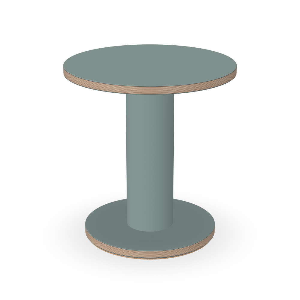 OFF-CUT Side Tables - Surface Linoleum, 4004 Blue Haze - Shape Round, Ø 45 - Height 48 cm